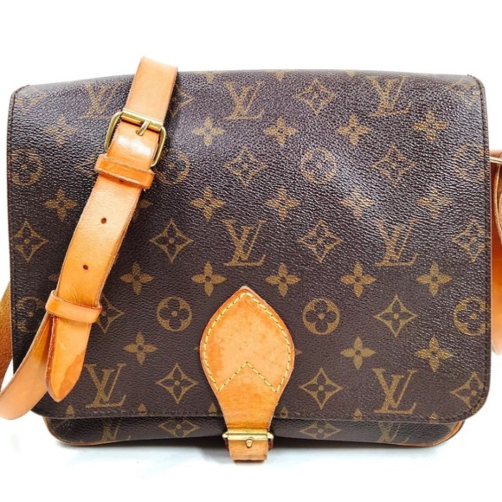 🏆💎💯 SL0934 Louis Vuitton Cartoucheire GM Crossbody Shoulder Bag Brown